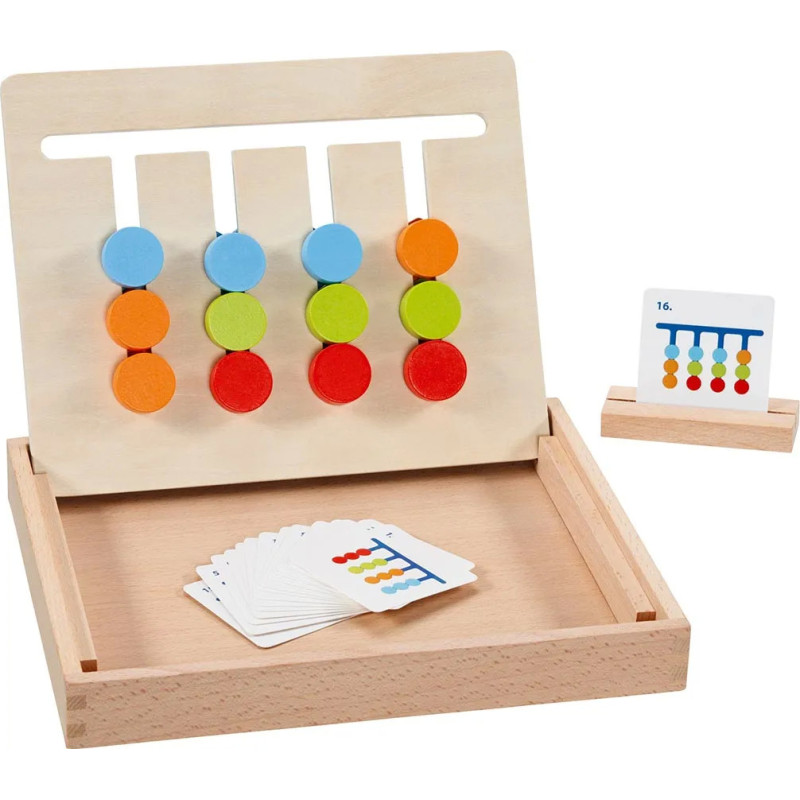 pièce 1 Tableau assortir les couleurs dans un coffret en bois - jouet à l'ancienne