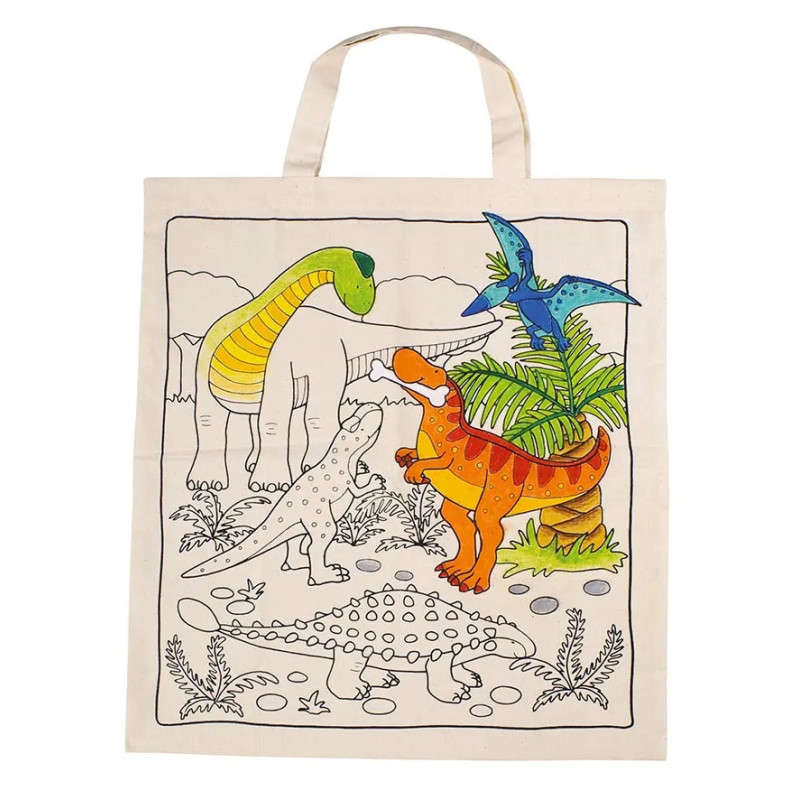 Set de 6 Sac en coton, dinosaures - jouet à l'ancienne