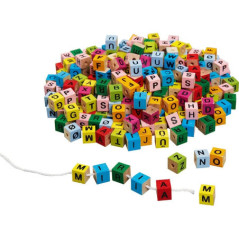 Assortiment de cubes-lettres colorées - Jouet à l'ancienne - Disponible sur Soul Rebel E-Shop