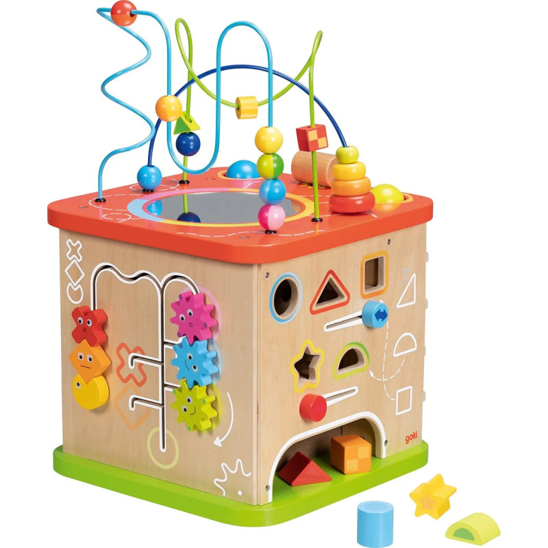 pièce 1 Cube d'activités et de motricité XXL - jouet à l'ancienne