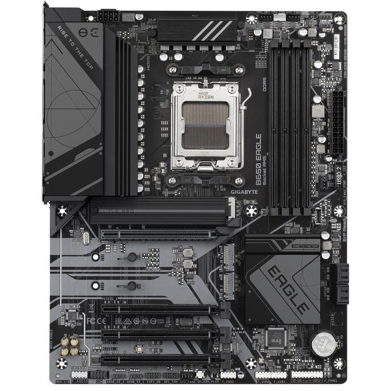 Cartes mères - GIGABYTE - B650 EAGLE Carte mère - AMD Ryzen série 9000, VRM 12+2+2 phases, jusqu'à 7600 MHz DDR5 (OC), 1xPCIe 5.