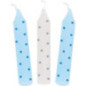 Set de 10 bougies d'anniversaire, à pois bleus Set de 10 bougies d'anniversaire, à pois bleus