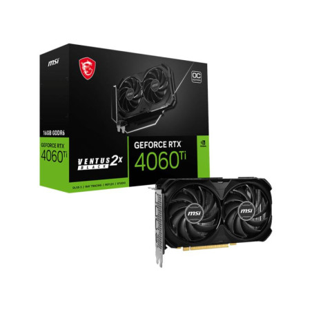 Cartes graphiques - MSI - GEFORCE RTX 4060 TI VENTUS 2X BLACK 16G OC | Soul Rebel E-Shop