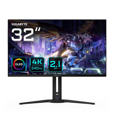 Écrans plats de PC - GIGABYTE - Écran de jeu AORUS FO32U2P OLED de 32” - 3840 x 2160 (UHD), 240Hz, 0,03ms, 250 cd/m², KVM, FreeS