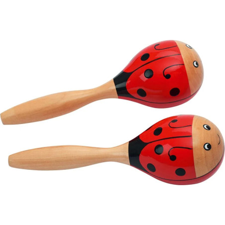 Maracas coccinelle - Jouet à l'ancienne - Disponible sur Soul Rebel E-Shop