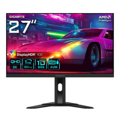 Écrans plats de PC - GIGABYTE - M27QA 27" Moniteur de jeu QHD - 2560 x 1440, 180Hz, 1ms, 350 cd/m², FreeSync Premium, HDR prêt, 
