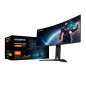 Écrans plats de PC - GIGABYTE - Moniteur de jeu courbé OLED WQHD MO34WQC2 de 34" - 3440 x 1440, 240Hz, 0.03ms, KVM, 250 cd/m², F