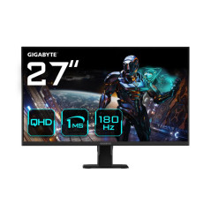 Écrans plats de PC - GIGABYTE - GS27QA Moniteur de jeu 27" QHD - 2560 x 1440, 180Hz, 1ms, 300 cd/m², FreeSync, HDR Ready, HDMI 2
