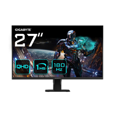 Écrans plats de PC - GIGABYTE - GS27QA Moniteur de jeu 27" QHD - 2560 x 1440, 180Hz, 1ms, 300 cd/m², FreeSync, HDR Ready, HDMI 2