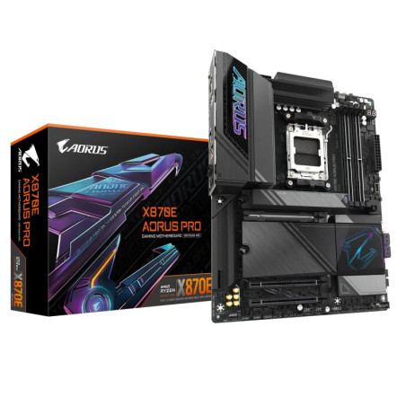 Cartes mères - GIGABYTE - X870E AORUS PRO Carte Mère - Prend en charge les processeurs AMD Ryzen 9000, 16+2+2 phases VRM numériq