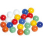 Set de 6 Billes de verre de couleur unie - jouet à l'ancienne