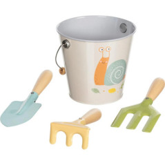 Seau avec outils de jardin
