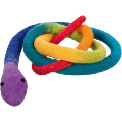 Serpent en feutre de laine Boa - Jouet à l'ancienne - Disponible sur Soul Rebel E-Shop