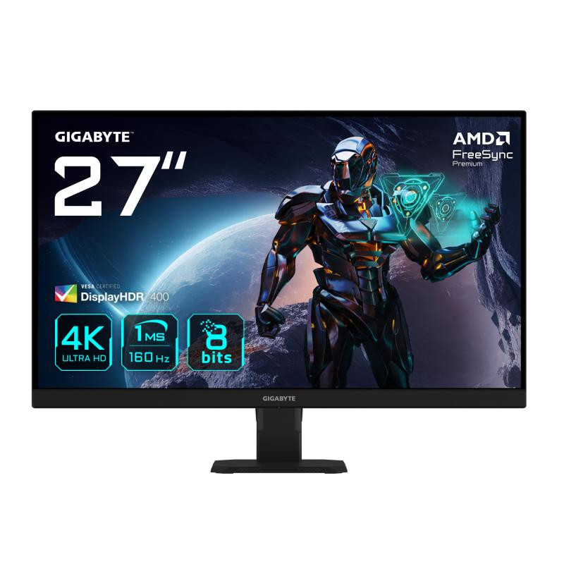 Écrans plats de PC - GIGABYTE - GS27U 27" Moniteur de jeu UHD - 3840 x 2160, 160Hz, 1ms, 350 cd/m², Display HDR400, HDMI 2.1, Di