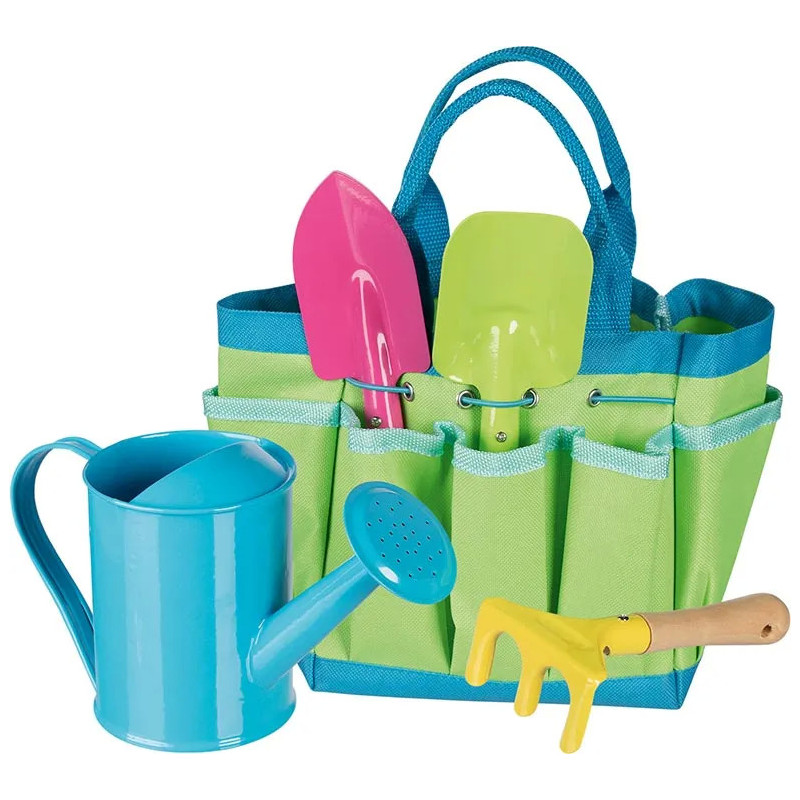 Set de 1 Outils de jardin avec sac - jouet à l'ancienne