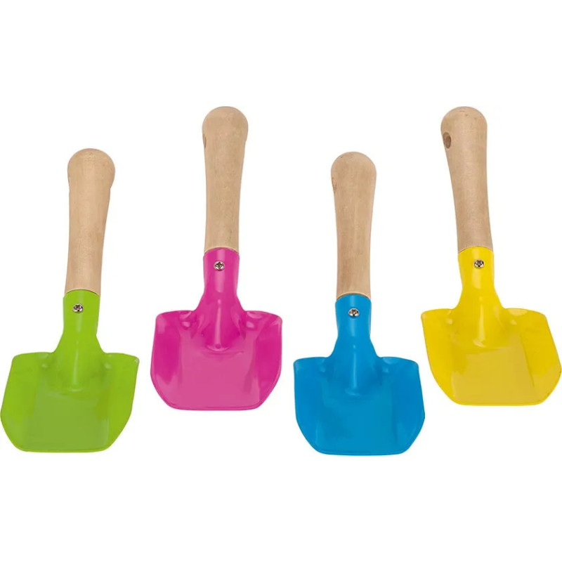 Set of 12 metal sand shovels - old-fashioned toy