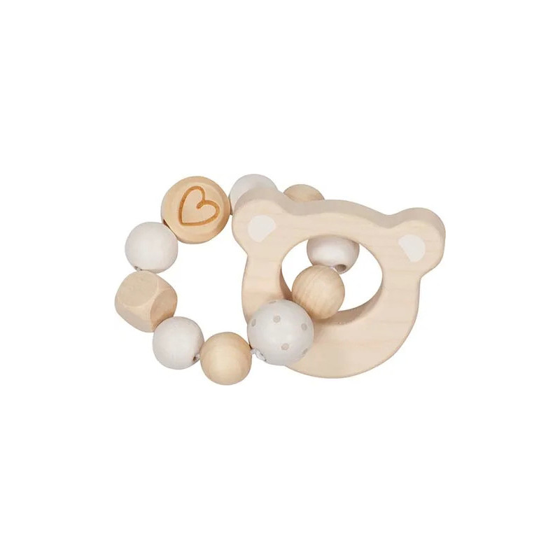 pièce 1 Hochet flexible tête d'ours - jouet à l'ancienne
