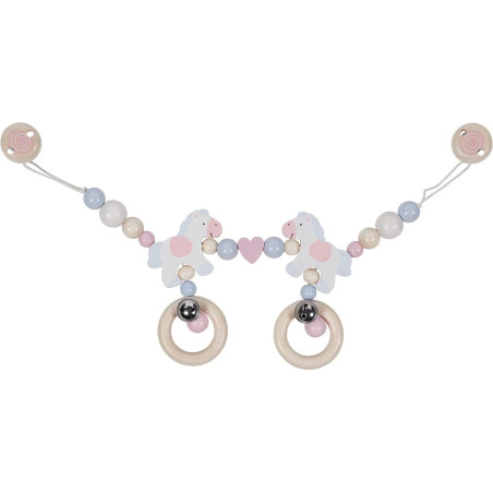 Chaîne de poussette avec clips - chevaux - Jouet à l'ancienne - Disponible sur Soul Rebel E-Shop
