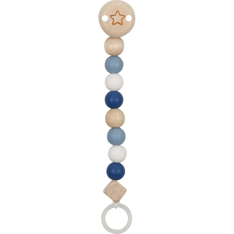 pièce 1 Accroche-tétine étoile, bleue - jouet à l'ancienne