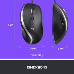 LOGITECH M500S Laser Filaire Noir - Souris