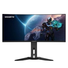 Écrans plats de PC - GIGABYTE - Moniteur de jeu courbé OLED WQHD MO34WQC 34" - 3440 x 1440, 175Hz, 0.03ms, KVM, 250 cd/m², FreeS