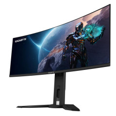 Écrans plats de PC - GIGABYTE - Moniteur de jeu courbé OLED WQHD MO34WQC 34" - 3440 x 1440, 175Hz, 0.03ms, KVM, 250 cd/m², FreeS