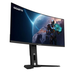 Écrans plats de PC - GIGABYTE - Moniteur de jeu courbé OLED WQHD MO34WQC 34" - 3440 x 1440, 175Hz, 0.03ms, KVM, 250 cd/m², FreeS