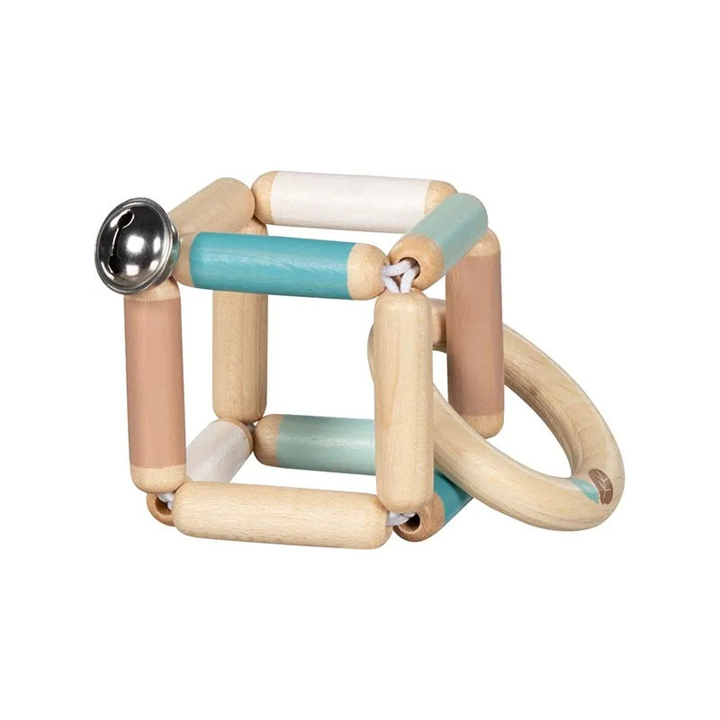 pièce 1 Hochet dé flexible bleu - jouet à l'ancienne