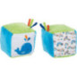 Set de 4 Cube avec grelot et papier qui crépite - jouet à l'ancienne