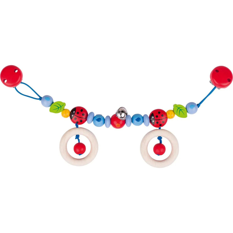 pièce 1 Chaîne de poussette avec clips - coccinelles - jouet à l'ancienne