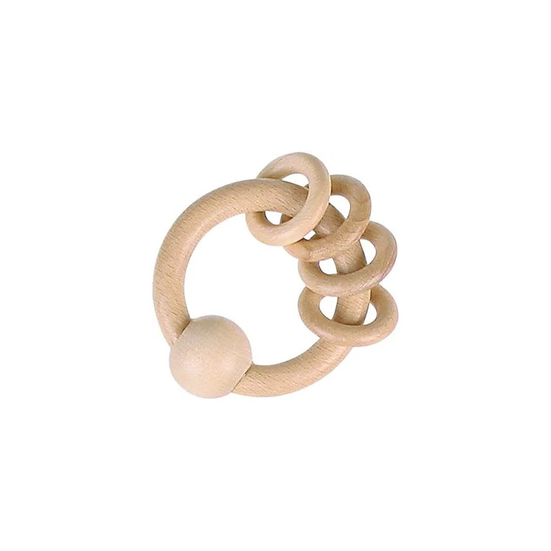 pièce 1 Hochet, 4 anneaux - jouet à l'ancienne