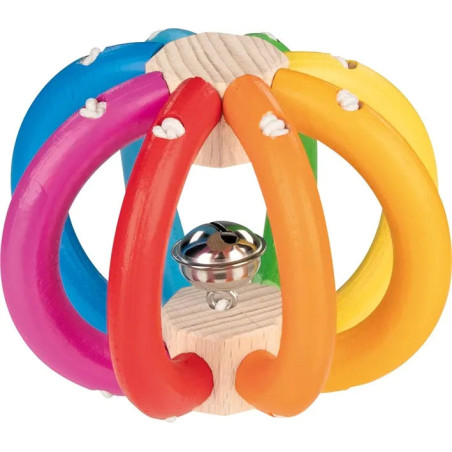 Hochet balle arc-en-ciel flexible - Jouet à l'ancienne - Disponible sur Soul Rebel E-Shop