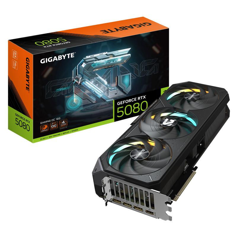 Cartes graphiques - GIGABYTE - GeForce RTX 5080 GAMING OC 16G Carte Graphique - 16GB GDDR7, 256 bits, PCI-E 5.0, 2730MHz Core Cl
