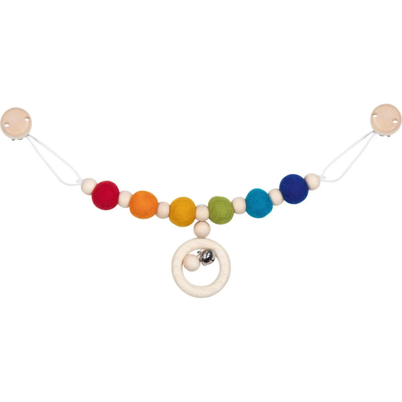 pièce 1 Chaîne de poussette avec clips – arc-en-ciel - jouet à l'ancienne