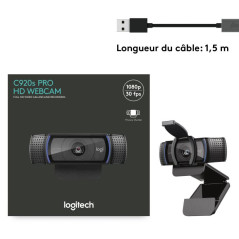 Logitech HD PRO Webcam C920S Noir *960-001252