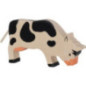 pièce 1 Vache, broutant, noire - jouet à l'ancienne