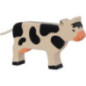 pièce 1 Vache, debout, noire - jouet à l'ancienne