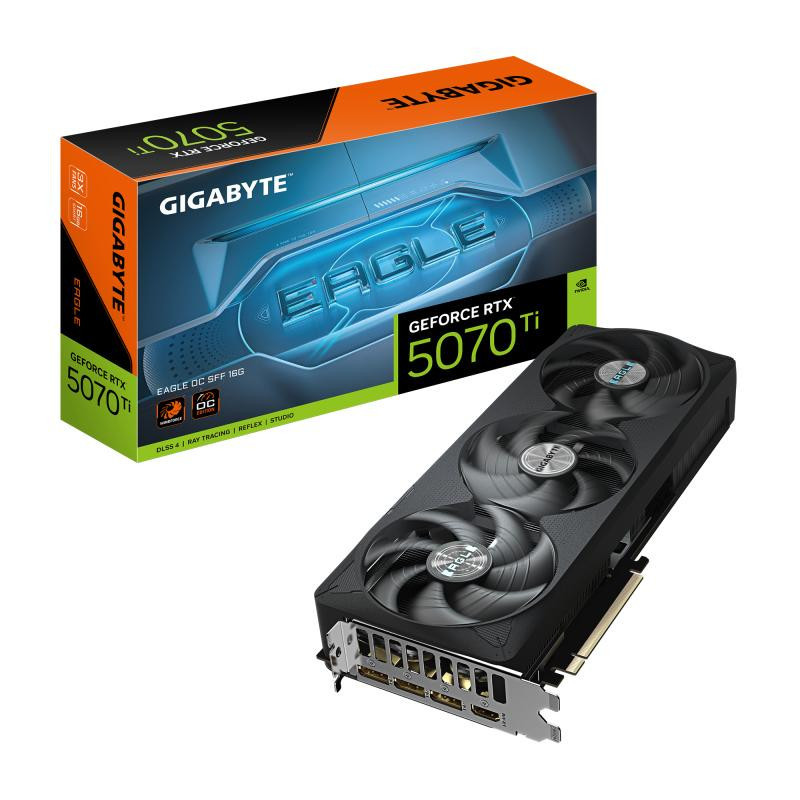 Cartes graphiques - GIGABYTE - GeForce RTX 5070 Ti EAGLE OC SFF 16G Carte Graphique - 16 Go GDDR7, 256 bits, PCI-E 5.0, 2542 MHz