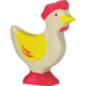 pièce 1 Poule, debout, jaune - jouet à l'ancienne