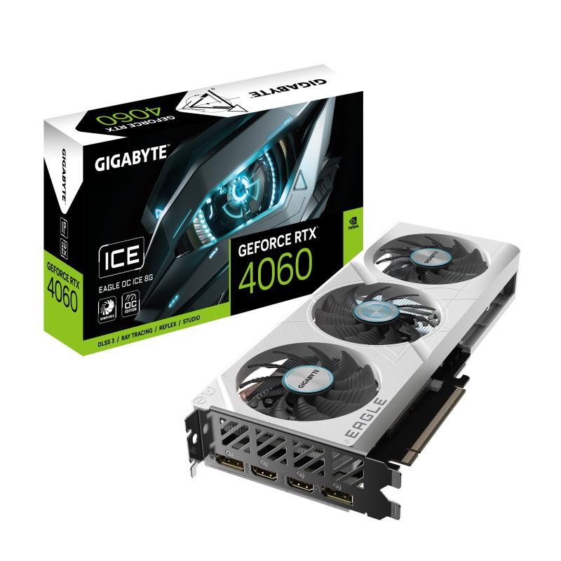 Cartes graphiques - GIGABYTE - GeForce RTX 4060 EAGLE OC ICE 8G