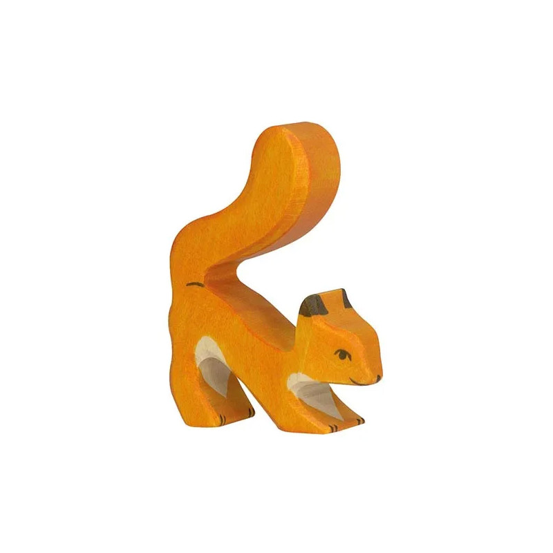 pièce 1 Écureuil, orange - jouet à l'ancienne
