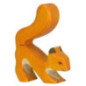 pièce 1 Écureuil, orange - jouet à l'ancienne