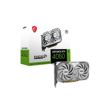 Cartes graphiques - MSI - GeForce RTX 4060 VENTUS 2X WHITE 8G OC | Soul Rebel E-Shop