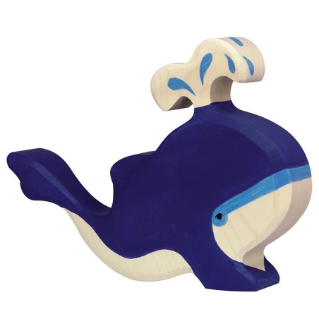 Baleine bleue avec jet d'eau - Jouet à l'ancienne - Disponible sur Soul Rebel E-Shop