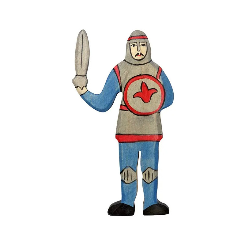pièce 1 Chevalier, combattant, bleu - jouet à l'ancienne