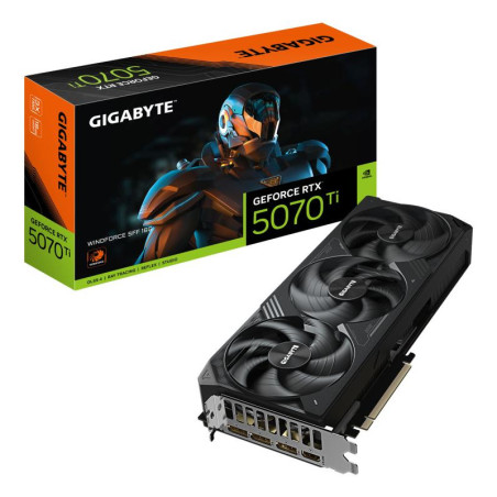 Cartes graphiques - GIGABYTE - GeForce RTX 5070 Ti WINDFORCE SFF 16G Carte Graphique - 16GB GDDR7, 256bit, PCI-E 5.0, 2452 MHz F