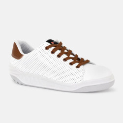 CHAUSSURES DE SECURITE BASSES PARADE JOPPA BLANC/ COGNAC EN ISO 20345 : 2011 S1P SRC