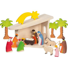Étable et crèche de Noël - Jouet à l'ancienne - Disponible sur Soul Rebel E-Shop