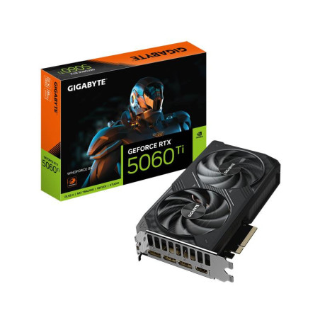Cartes graphiques - GIGABYTE - GeForce RTX 5060 Ti WINDFORCE 8G Carte Graphique – 8 Go GDDR7, 128 bits, PCI-E 5.0, 2572 MHz Fréq