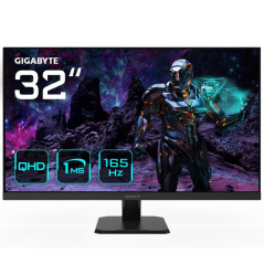 Écrans plats de PC - GIGABYTE - GS32Q 31.5" Moniteur de jeu QHD - 2560 x 1440, 165Hz, 1ms, 300 cd/m², FreeSync Premium, prêt pou